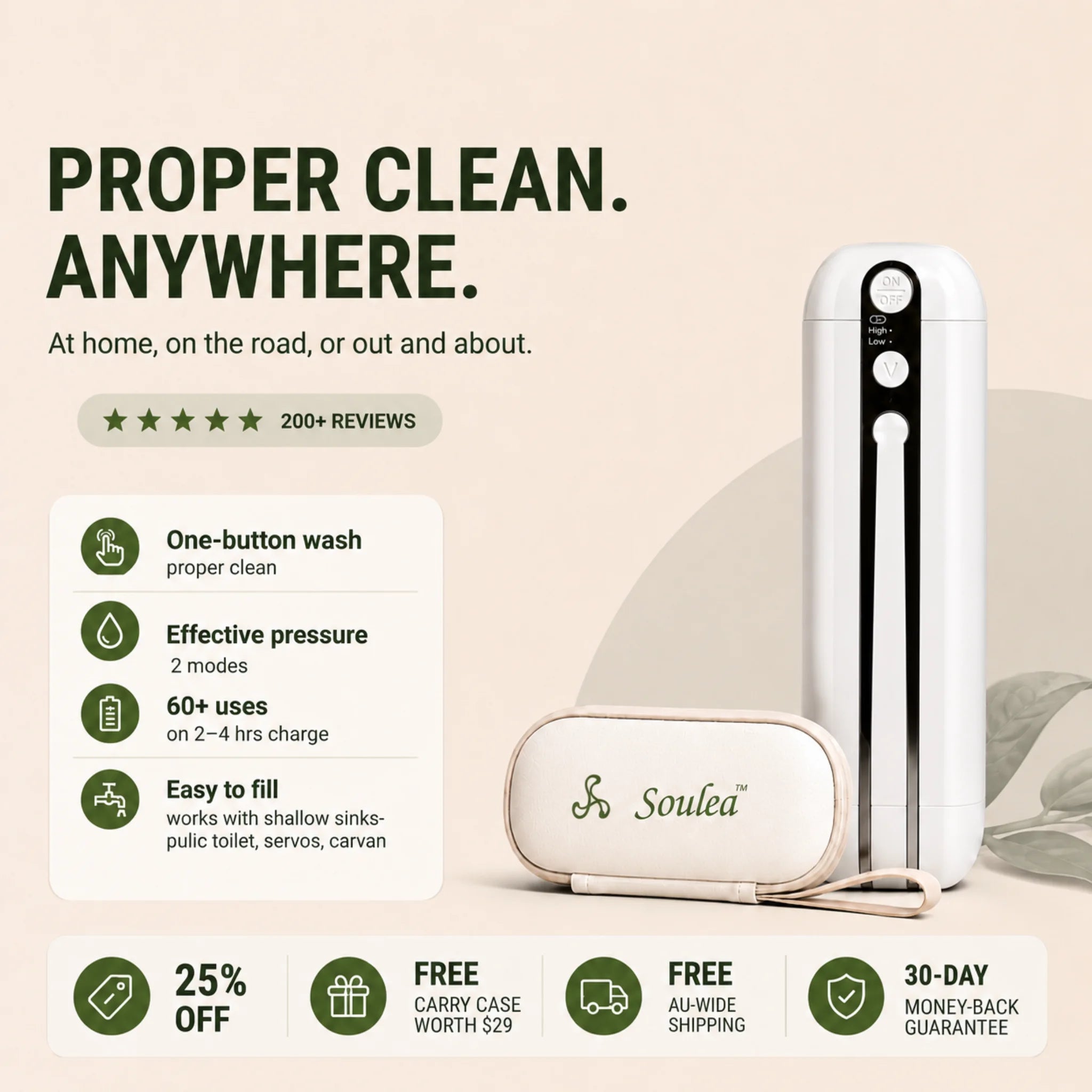 Soulea™ Rechargeable Portable Bidet