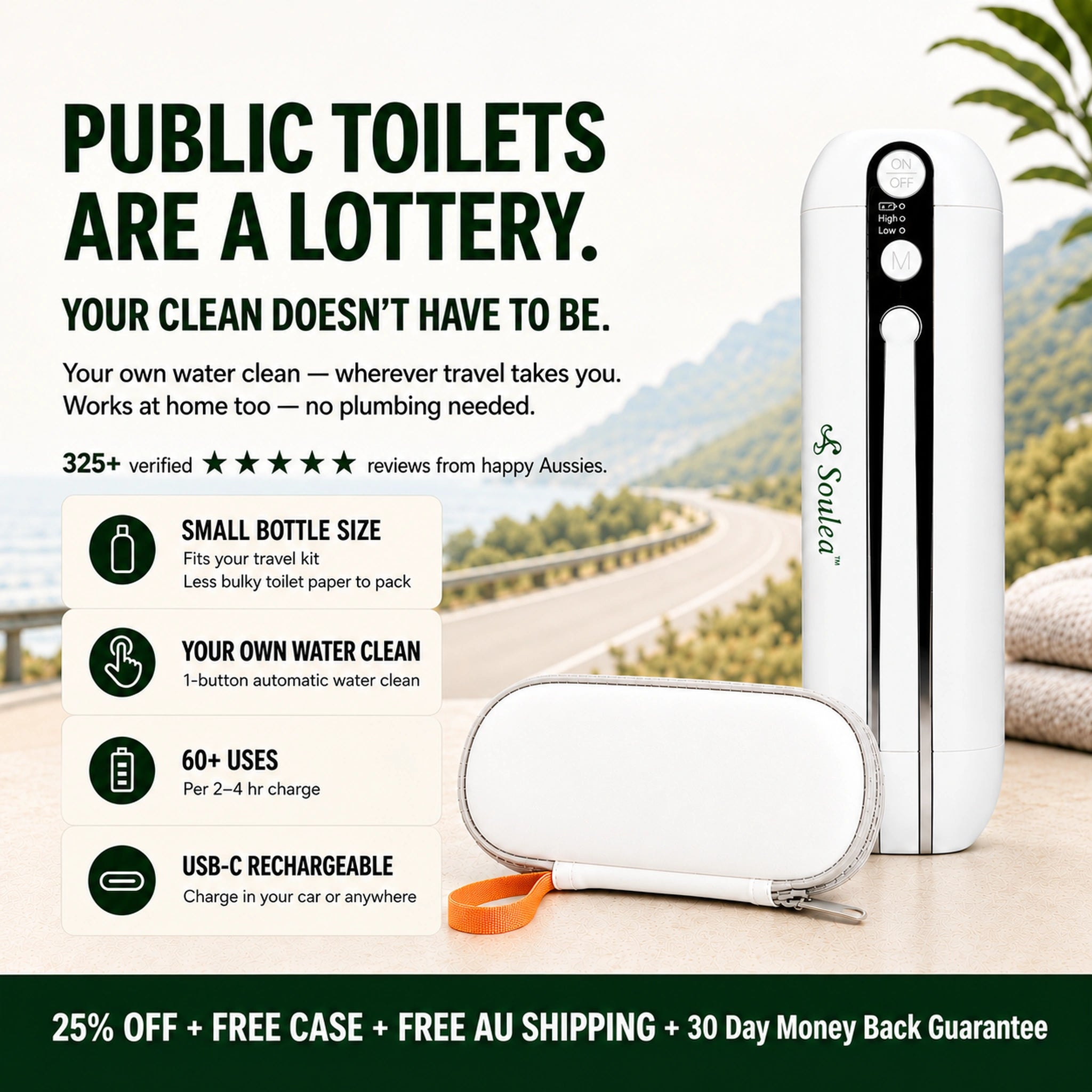 Soulea™ Rechargeable Portable Bidet