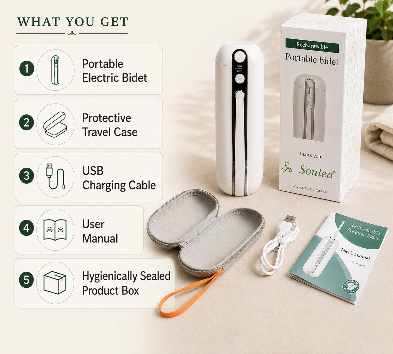 Soulea™ Rechargeable Portable Bidet